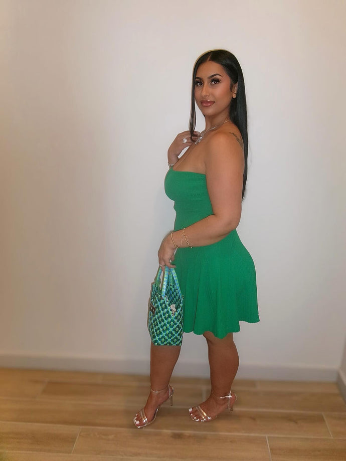 Lucky Clover Ribbed Knit Dress