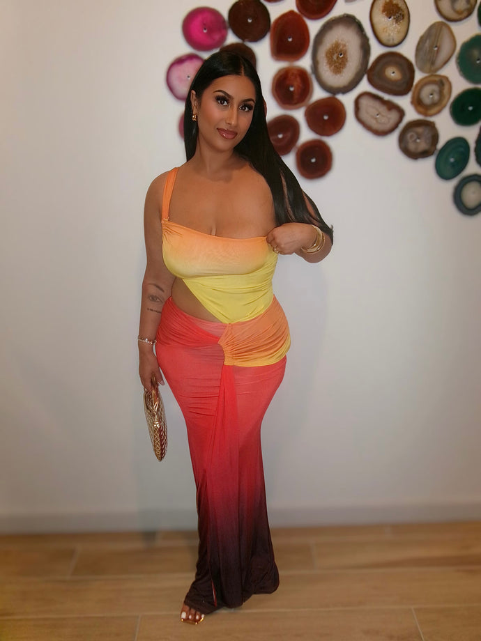 Sherbet Sunrise Maxi Dress